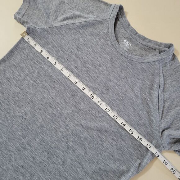 Athletic Works Women's Gray Moisture Wicking Active Short Sleeve Crewneck Tee - Picture 4 of 9